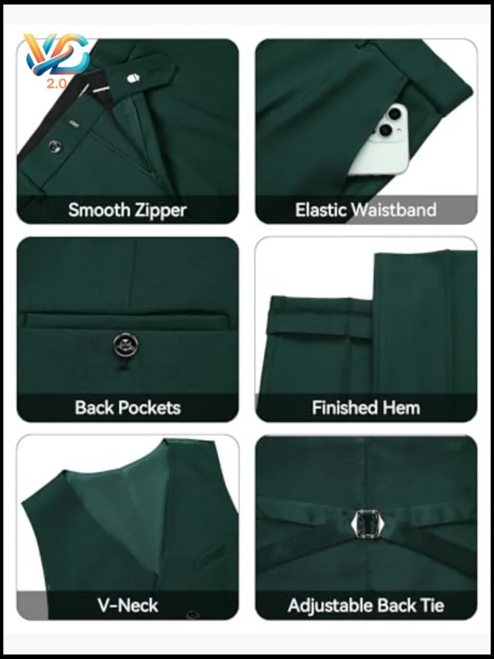 Slim Fit 3 Piece Tuxedo Suit Set Prom Wedding Party